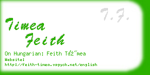 timea feith business card